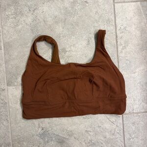 Women's Brown Ribbed Sports Bra Lululemon